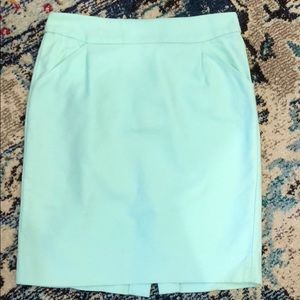 J. Crew Factory Mint Green “The Pencil Skirt”